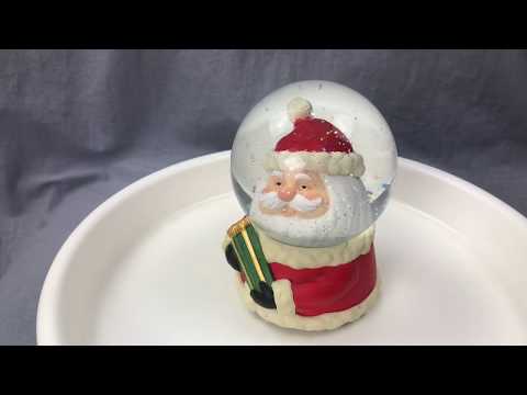 Babbo Natale Youtube Video.Babbo Natale Neve Globe Musica Scatola 12 Giorni Di Natale Funziona See Video Ebay