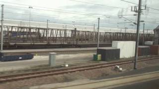 preview picture of video 'Fahrt durch den Eurotunnel von Folkestone nach Calais'