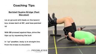 535. Barbell Supine Bridge (Feet Elevated)