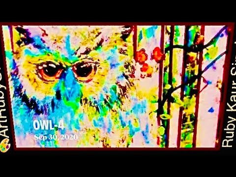How to Paint Easy Cute White Owl Video #4of5 Painting Owls 5 different ways🎨🦉 🖌