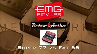 Video thumbnail for EMG Retro Active Super 77 VS Fat 55 (Bridge Pickups) by Masaki Murashita