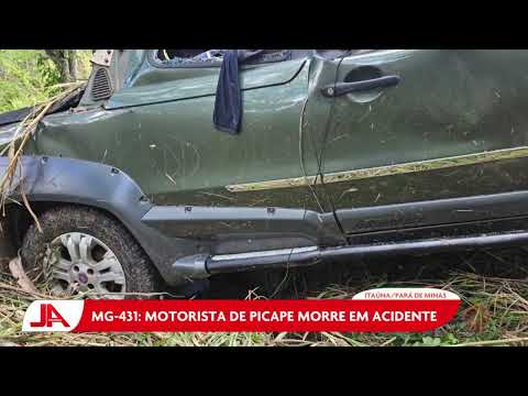 Itaúna/Pará de Minas: MG-431: Motorista de picape morre em acidente