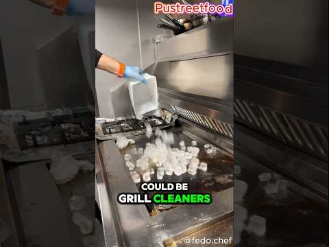 Grill Dirty? Just Add Ice — Watch the Magic Sizzle Away🧙‍🧊 #Ice #cleaning   #cookingskills