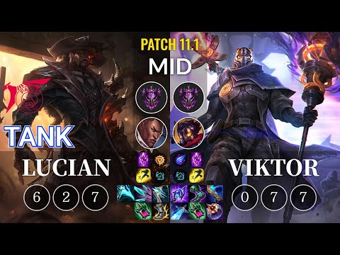 TLN Tank Lucian vs Viktor Mid - KR Patch 11.1