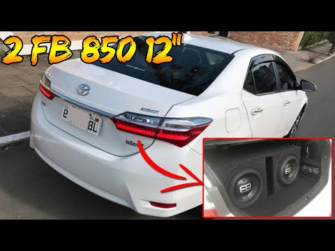COROLLA COM 2 FB AUDIO 850W 12 POL. + SD 3000.1 | TRINCOU A LATA DO CARRO ZERO, ANO 2019.
