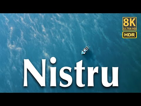 8K Ultra HDR - Nistru river drone view, Moldova