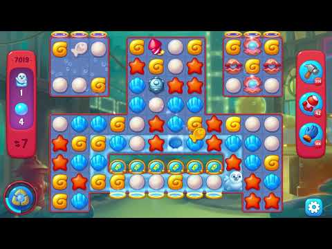 Fishdom 7019 Hard Level - 14 moves - NO BooSTERS