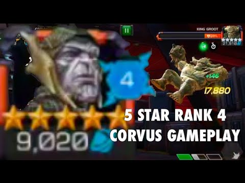 5 Star Rank 4 Corvus Gameplay! | Marvel Contest of Champions