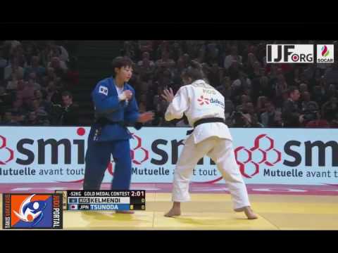 Judo Grand Slam Paris 2017 Final -52kg KELMENDI Majlinda (KOS) vs. TSUNODA Natsumi (JPN)
