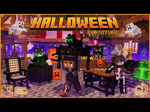 SPOOKY Halloween Furniture World in Minecraft!