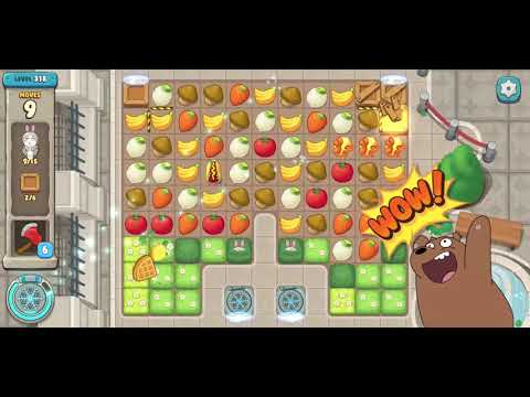 We Bare Bears Match3 Repairs Level 318 - No Boosters