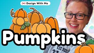 Design With Me: Creating Autumn Pumpkin Clip Art! 🎃 (Live Stream Replay)