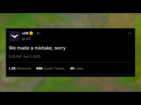 The LCK Apologises