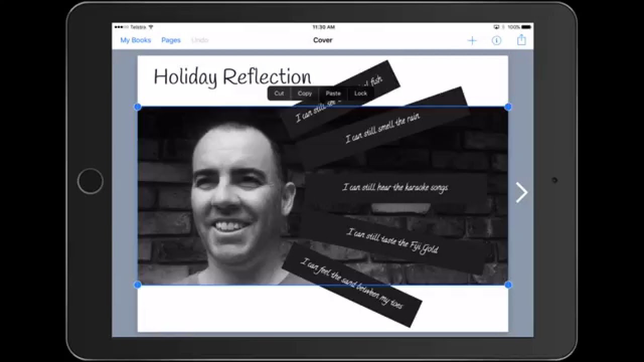 Senses vacation reflection using Book Creator App