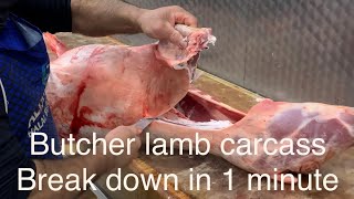 How to cut lamb carcass by hand