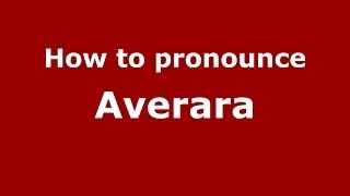 How to pronounce Averara