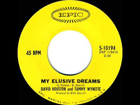 1967 David Houston & Tammy Wynette - My Elusive Dreams (mono 45--#1 C&W hit)