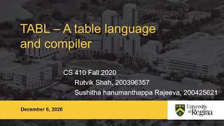 CS 410 - Compiler Design Project - TABL