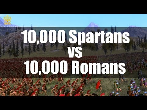 10,000 Spartans vs 10,000 Romans - Epic Battle Simulator