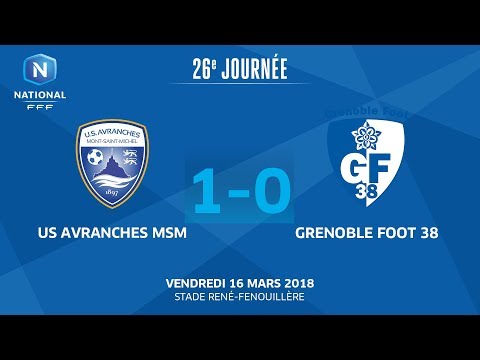 J26 : US Avranches MSM - Grenoble Foot 38 (1-0), le replay I National FFF 2018