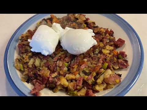 Mom's Corned Beef Hash I Poached Eggs