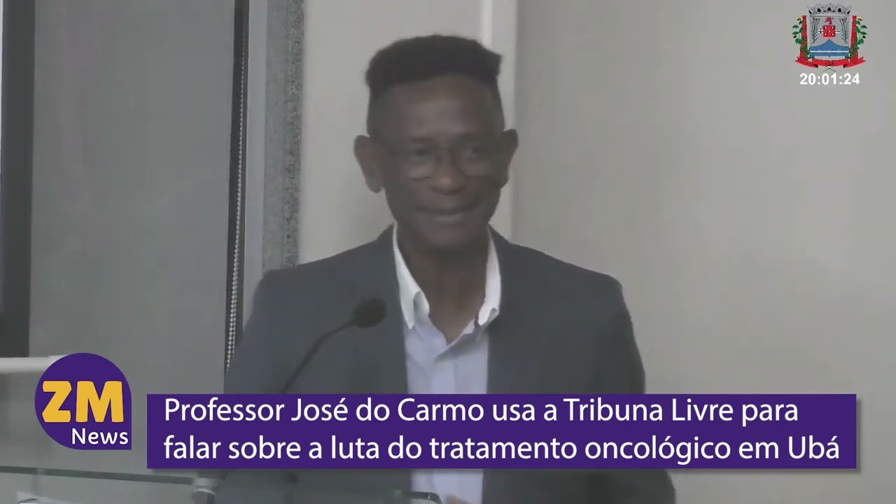 Professor José do Carmo usa a tribuna livre para falar sobre a luta do tratamento oncológico em Ubá