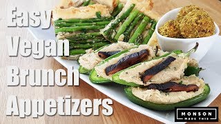 Easy Vegan Jalapeno Poppers, Asparagus Tart, and Grape Truffles (Spring Vegan Brunch Appetizers