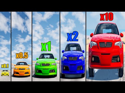 Biggest vs Medium vs Smallest Сar size - Beamng drive