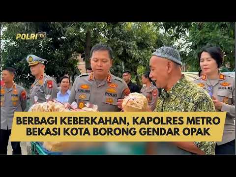 BERBAGI KEBERKAHAN, KAPOLRES METRO BEKASI KOTA BORONG GENDAR OPAK