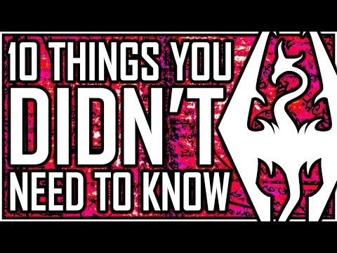 Skyrim - 10 Things You DIDN'T Need To Know (but secretly need to know) - Mephala Is A Cupboard?