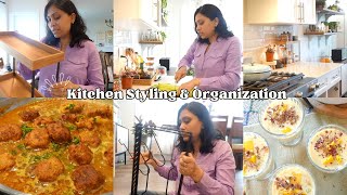 Organize & decorate kitchen with me ..Kofta curry , Mango dessert - Productive day