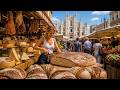 TRADITIONAL ITALIAN ORGANIC MARKET Walking Tour 4K In Milan Bakery Cheese Old Town