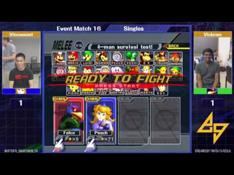 Event Match 16: Vincessant (Peach) vs Vickram (Falco) - Losers Quarters