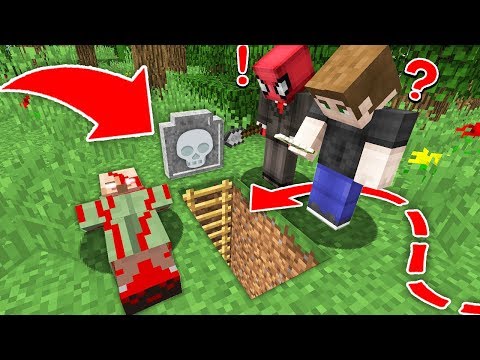 KORKUNÇ KÖYLÜ'NÜN MEZARINDA GİZLİ GEÇİT BULDUM! 😱 - Minecraft