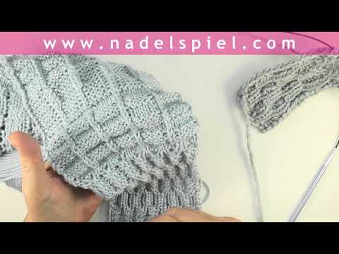 Stricken mit eliZZZa * Strickmuster zum Sammeln * Rippchen quer mit kostenloser Strickschrift