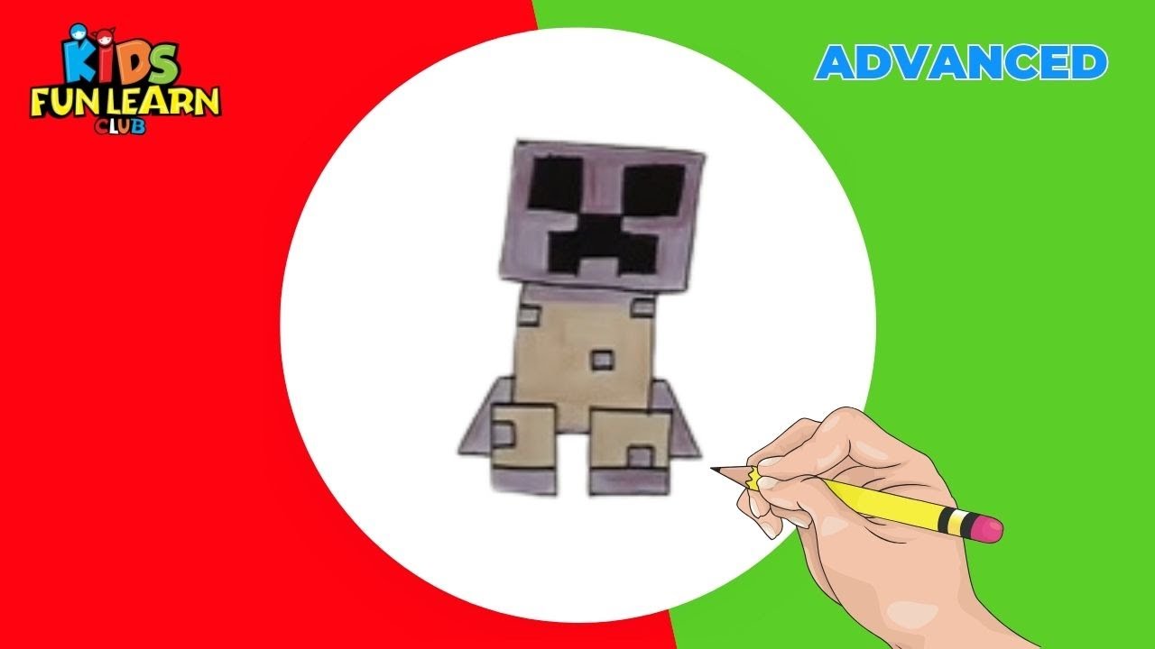 How to draw step by step Minecraft Creeper