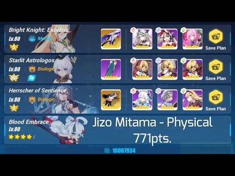 [HI3 SEA] EX Redlotus 388D | Jizo Mitama - Physical | BKE(S0), SA, HoS(S0, no swords) - 771pts.
