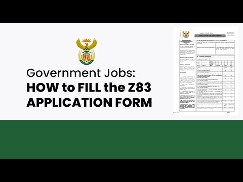 Z83 Application Form: How to Fill, Step by Step
