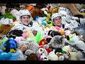 45,650 stuffed animals tossed onto ice in Hershey Bears' annual Teddy Bear Toss.