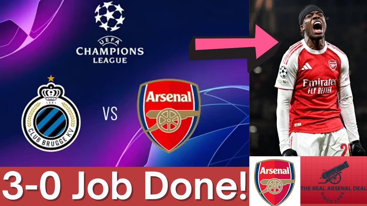 Club Brugge 0-3 Arsenal UCL Reaction | Arsenal’s Rotated XI Gets It Done | Madueke Wondergoal & Martinelli Beauty!
