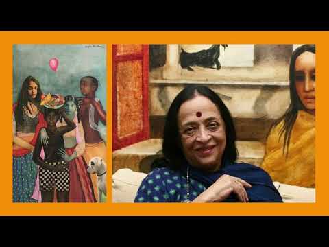 Art work showcase by Indian art icon Padamshree Anjolie Ela Menon