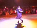  Gisela Galeassi,    Gaspar Godoy,    Milena Plebs,    and  Ezequiel Farfaro  are  dancing  to  the  milonga  or  tango  "  Bailonga (2nd dance)  "  or  "  La Cumparsita (only)  "