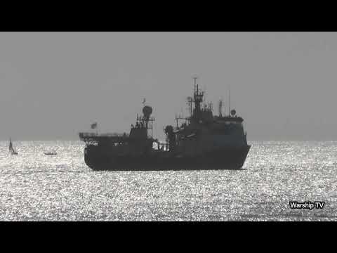 HMS PROTECTOR A173 IN PLYMOUTH SOUND - 16th March 2020