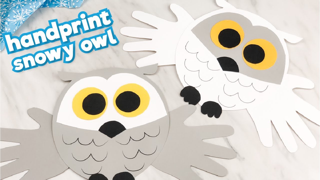 Handprint Snowy Owl Craft