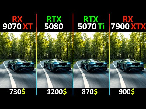 RX 9070 XT vs RTX 5080 vs RTX 5070 Ti vs RX 7900 XTX TEST IN 6 GAMES Part 1| R7-7800X3D
