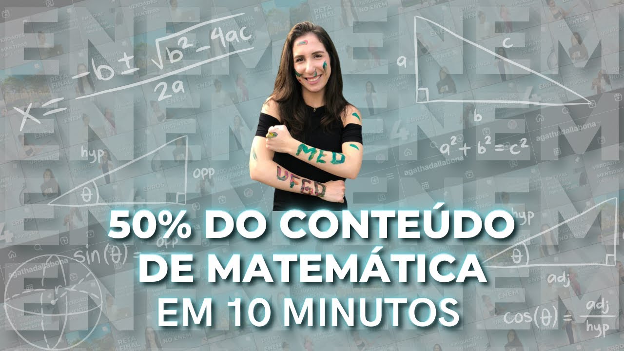 REVISÃO de MATEMÁTICA para o ENEM (metade da teoria de matemática em 10 minutos!)