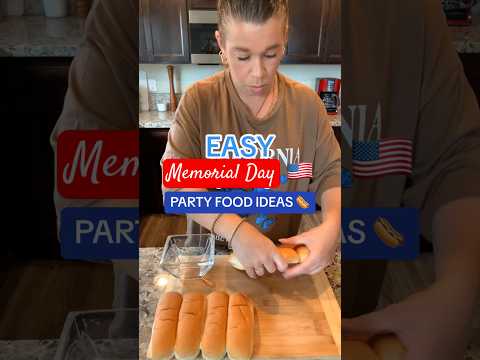 Easy festive Memorial Day BBQ food!🌭🇺🇸 #memorialdayweekend #bbqfood #easyfoodideas #quickfoods