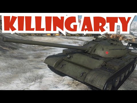 Killing arty || T-54 Lightweight || World of Tanks short Console PS4 Xbox mercenaries
