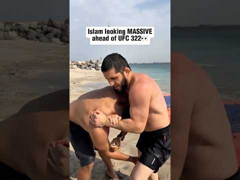 Islam Makhachev looks HUGE for UFC 322😳