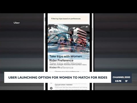 UBER launching option for women to match for rides